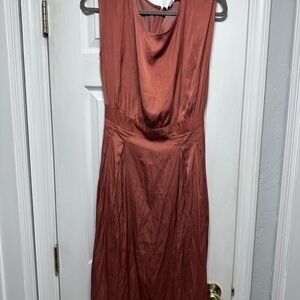 LOFT Terracotta Backless Dress
